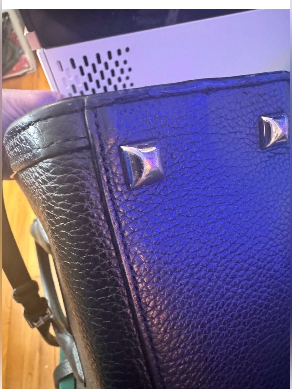 Henri Bendel Rivington Black Pebbled Leather Convertible Satchel 2-In-1 - GUC - Picture 12 of 12